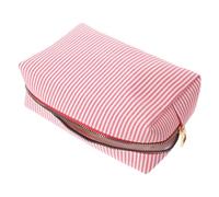 Hemobllo Borsa Cosmetica da Donna Comoda e Portatile Design a Righe Rossa, e Morbida, la Routine Quotidiana i Viaggi