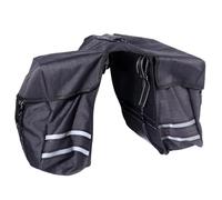 Hemobllo Borsa Posteriore Doppia per Bici Grande capacità 25L Borsa Laterale per Mountain Bike Materiale Resistente Tasche Multiple per Accessori Facile da Installare Colore Nero