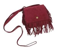 Hemobllo Borsa Tracolla per Ragazze in Pelle Scamosciata Nappine Rossa Resistente e Non Si Deforma, come Accessorio la Vita di