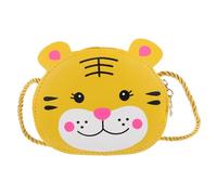 Hemobllo Borsetta Bambina Cartoon in Pelle Pu Gialla, Borsa Tracolla Portatile Resistente ai Danni, Piccola e Adatta per Bambine in Uscita