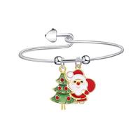 Hemobllo Bracciale di Babbo Natale Catena Ciondolo Accessori da Polso alla Moda Regalo Festivo Delicato Resistente ai Graffi Design Creativo