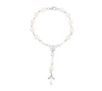 Hemobllo Bracciale Religioso con Inossidabile Bracciale Beads con Charm e Accessorio per e per Comunioni e Preghiere Cristiane