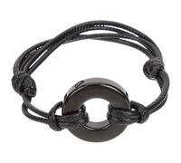 Hemobllo Braccialetto Apribile Contenitore per Ceneri per Cremazione in Metallo Inossidabile Nero Design Semplice e Resistente per Ricordo Bracciale Unisex