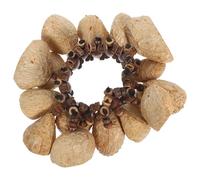 Hemobllo Braccialetto Tribale Africano in Gusci di Noce, Shaker Musicale Leggero Suoni Nitidi e Chiari, Accessorio Artigianale per Yoga e Feste