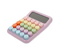 Hemobllo Calcolatrice Meccanica da Tavolo Piccola e Portatile con Display LCD Cifre Design Semplice e Moderno per Ufficio Scuola e Uso Quotidiano Colore Lilla