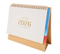 Hemobllo Calendario da scrivania: calendario 2026 minimalista in piedi con rilegatura a doppio filo e linguette colorate, planner settimanale mensile per l'organizzazione quotidiana