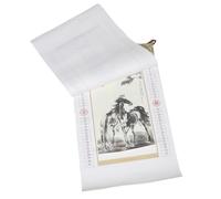 Hemobllo Calendario Feng Shui 2026 a Pergamena da Parete con Illustrazioni a Inchiostro Anno del Cavallo Calendario Lunare Cinese Mensile da Soggiorno per Pianificazione e Decorazione