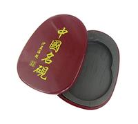 Hemobllo Calligraphy Inkstone With Cover Traditional Ink Stone For Practicing Ink Painting Smooth Surface For Easy Grinding Compact And Portable Design