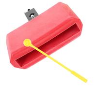 Hemobllo Campanaccio in Plastica e Metallo Leggero e Resistente Percussione Rosso Accessorio Musicale Morsetto di Montaggio per Supporto Cow Bell