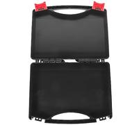 Hemobllo Cassetta degli Attrezzi Rigida in Plastica Nera, Scatola Portautensili per Auto Protezione Antiurto, Organizzatore Portatile per Utensili e Strumenti di Precisione per Escursioni