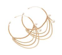 Hemobllo Cavigliera Da Donna in Metallo Catene Per Scarpe e Stivali, Decorazione a Strati Ciondoli Per Lacci, Accessorio Moda Per Migliorare Stile Casual e Look Urbano