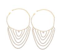 Hemobllo Cavigliere con Strass per Donna Cavigliere Decorative in Metallo con Strass Catene per Caviglie in Stile Bohémien da Spiaggia da Donna Estive