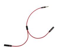 Hemobllo Cavo Sdoppiatore Audio per Cuffie e Microfono Facile Plug And Play Design Elegante e Compatibile con Dispositivi Audio Rosso