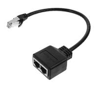 Hemobllo Cavo Sdoppiatore Ethernet Maschio Doppia Presa Femmina Adattatore Lan Categoria Compatibile Per Computer Console Smart Tv Facile Da Usare e Resistente