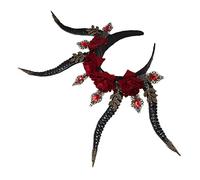 Hemobllo Cerchietto Corna Diavolo Realistico Materiale Artigianale per e Halloween Accessorio Costume per e Cosplay