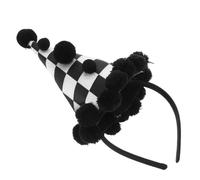 Hemobllo Cerchietto da Clown Vintage Nero e Bianco per Halloween e Feste | Accessorio per Ragazze e Adulti, Vestibilità Comoda e Sicura, Design Retrò, per Carnevale e Rievocazioni