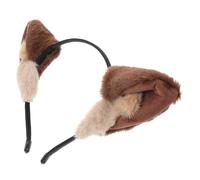 Hemobllo Cerchietto Orecchie da Lupo Stile Kawaii per Trucco da Donna per Cosplay per Halloween Copricapo Decorazione per Capelli Orecchie da Animale