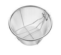 Hemobllo Cestino Per Friggere Portatile in Acciaio Inossidabile Manico, Filtro Multifunzione Per Pollo Fritto e Snack, Resistente a Oli Caldi, Diametro 15 Cm