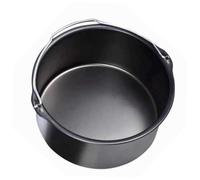 Hemobllo Cestino per Torte Friggitrice ad Aria Nero Teglia Antiaderente Facile da Pulire Accessorio Compatto e Portatile per Dolci in Casa e Ristorante