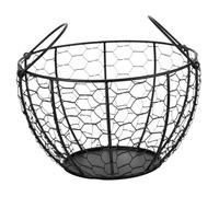 Hemobllo Cestino Portaoggetti in Ferro Vintage Aperto, Cestino Portauova e Cesto Frutta Multiuso, Organizer per Cucina e Conservazione Casa, Dimensioni Compatte Adatto a Spazio Cucina