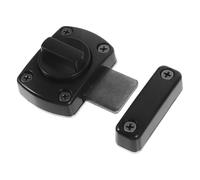 Hemobllo Chiavistello Porta Medio Nero Antifurto Senza Serratura Scorrevole per Bagno e Camera Blocca Sportelli e Porte con Installazione Rapida e Protezione Avanzata