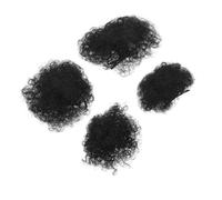 Hemobllo Chignon Afro Riccio Sintetico per Bambini con Fermaglio Invisibile, Parrucca Afro Corta e Riccia Leggera, Accessori per Chioma per Feste a Tema Cultura Nera, Set da 4 Pezzi