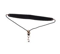 Hemobllo Cinghia per Saxofono Metallo Imbracatura Confortevole per Soprano Ergonomico per Musicisti Professionisti e Principianti Nero