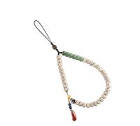 Hemobllo Cinturino Corto per Telefono Cellulare Perline in Legno e Ciondolo Cordino da Polso Leggero per Smartphone Accessorio Decorativo per Cellulare e Portachiavi