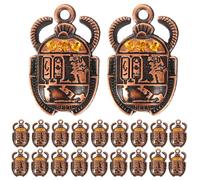 Hemobllo Ciondoli Egiziani Coleottero Metallo 20 Pezzi 2.6X1.6Cm per Creare Collane, Bracciali e Accessori Fai da Te Stile Retrò