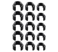 Hemobllo Clip per Cavi Microfono in Plastica Nera 15 Pezzi, Fermagli per Organizzatore Cavi Facile Fissaggio e Rimozione, Accessori per Supporto Microfono Ktv