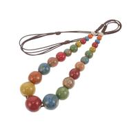 Hemobllo Collana Boho Regolabile Perline Ceramiche, Stile Vintage | Gioielli Multistrato, per Uomo e Donna, per Festa Estiva e Uso Casual, Look Creativo