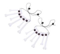 Hemobllo Collana di Ossa Halloween Girocollo in Plastico, 2 Pezzi | Leggera e Confortevole sulla Pelle, Decorazione Creativa per Fiere e Pubblicità, Stile Unico