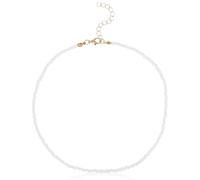 Hemobllo Collana Regolabile Girocollo Elegante e Chic in Metallo Perline Piccole Bianche per Ragazze, per Serate tra Amiche