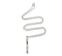 Hemobllo Collana Uomo in Lega di Zinco Ciondolo Esagramma Catena Grosso da 60 CM Accessorio Versatile per Felpe Cappuccio e Uso Quotidiano