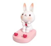 Hemobllo Compatibile con Cartoon Bunny Phone Stand: Cute Rabbit Heart Desktop Phone Holder Desk Decor for Universal Cell Tablet