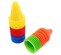 Hemobllo Coni da Allenamento Calcio e Ostacoli per Pattinaggio a Rotelle 8 Cm Conici Colorati 30 Pezzi per Esercizi di Agilità Indoor e Outdoor