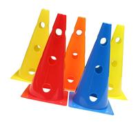 Hemobllo Coni di Segnalazione per Allenamento Calcio 32 Cm Base Stabile Set 5 Pezzi in PE per Agilità e velocità Outdoor