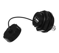Hemobllo Connettore Passante USB 2.0 da Pannello, Nero, Metallo