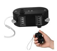 Hemobllo Contatore Meccanico Doppio con Display Numeri Contatore Digitale Portatile per Baseball Golf Pesca Scuola Sport Nero