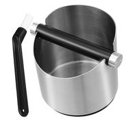 Hemobllo Contenitore per Caffè in Acciaio Inossidabile con Spazzola Pulizia e Base Antiscivolo Scatola per Polvere Caffè con Barra Rimovibile e Capacità Profonda