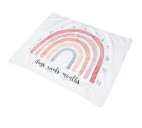 Hemobllo Coperta Mensile per Ragazzo Ragazza in Tessuto Morbido Stampata Arcobaleno 75X100 CM Coperta Ricordo Morbida e Colorata per Fotografia Infantile e Servizi Fotografici