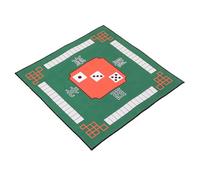 Hemobllo Copertura per Tavolo da Mahjong e Domino Quadrata Antiscivolo in Gomma per Giochi di Carte, per Casa, Hotel e Ufficio, Tappetino da Gioco Silenzioso Verde