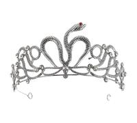 Hemobllo Corona da Sposa Strass a Forma di Serpente Egiziano Copricapo da Sposa Vintage Leggero e Fascia per Chioma da Compleanno Accessori per Chioma da Donna per Matrimoni e Feste