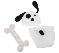 Hemobllo Costume da Ragazzo Ragazza in Maglia con Cappello e Pantaloncini a Tema Cucciolo per Servizi Fotografici Neonatali Set Fotografico per Foto Primo Mese e Ritratti Ragazzo Ragazza