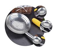 Hemobllo Cucchiaio Scolapasta Acciaio Inossidabile per Frittura e Filtrante per Olio Utensile Facile da Verdure e Carne