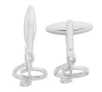 Hemobllo Cufflinks da Camicia Uomo Forma Nota Musicale in Ottone Argento Design Unico e Raffinato, Accessori Eleganti per Occasioni Speciali e Feste