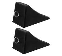 Hemobllo Cunei per Ruote in Gomma con Anello 16X9X9 CM Set 2 Pezzi Blocco Fermaruota Antiscivolo per Auto Piccole Fermo Parcheggio Portatile per Garage e Esposizioni Veicoli