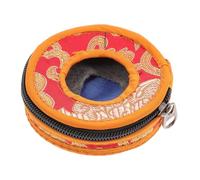 Hemobllo Custodia per Campana da Meditazione Tibetana in Materiale Antistrappo Borsa Portatile per Campanelli Tingsha Protezione Robusta e Design Elegante Dimensione Media Ø Colore Casuale