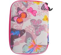 Hemobllo Custodia per Macchina Fotografica Piccola Borsa da Viaggio con Chiusura Zip Resistente e Protettiva per Uso Esterno Stampa Farfalla Bianca e Rosa Scomparti