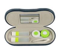 Hemobllo Custodia Rigida Per Occhiali e Custodia Per Lenti Portatile Doppio Strato Specchio, Chiusura Ermetica e Materiale Pu Resistente, Per Uso Esterno e Viaggio